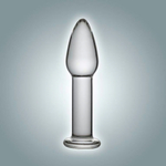 Прозрачная анальная втулка из стекла - 12 см. (Цвет: прозрачный)