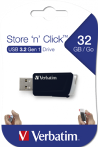 Флеш-накопитель Verbatim Store 'n' Click USB 3.2 Gen 1 32GB, R/W 80/25 МБ/с