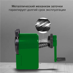 Точилка механическая BRAUBERG "JET" металлический механизм корпус зеленый (2 штуки в упаковке)