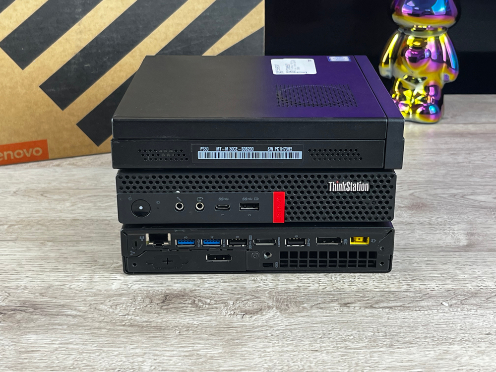 Мини ПК Intel Lenovo ThinkStation P330 Tiny, Core i5 9400, RAM 8 ГБ SSD 256 ГБ, Intel UHD Graphics 630, Windows 10