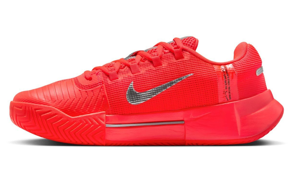 Женские Кроссовки теннисные Nike Zoom GP Challenge 1 HC Premium - bright crimson/metallic silver