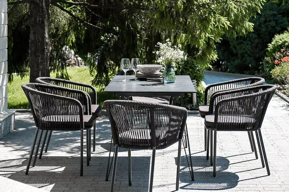 "Милан" обеденная группа на 6 персон, цвет темный