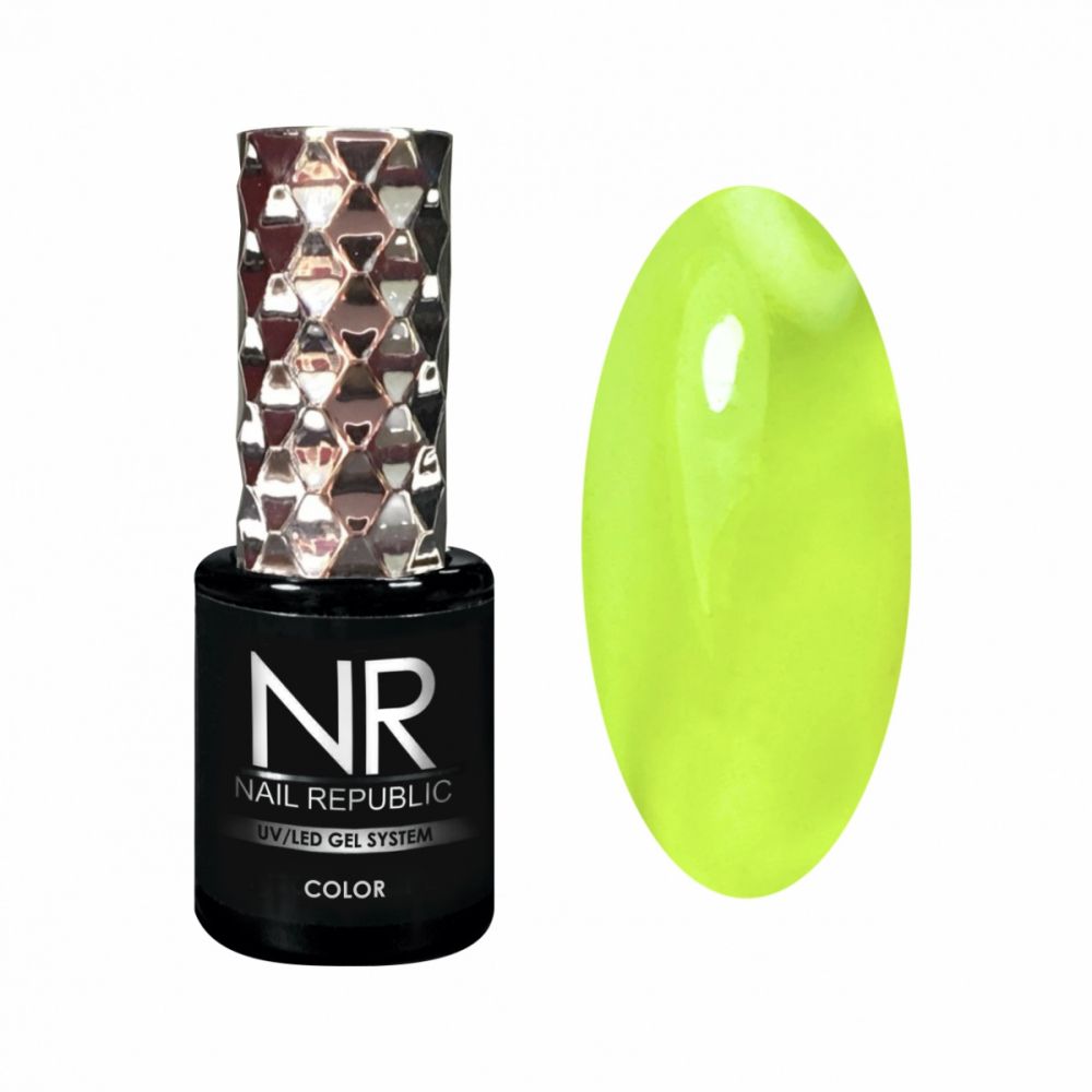 Nail Republic Гель-лак 564 Витражный желто-зеленый, 10 мл