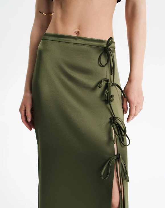 Юбка-миди с завязками