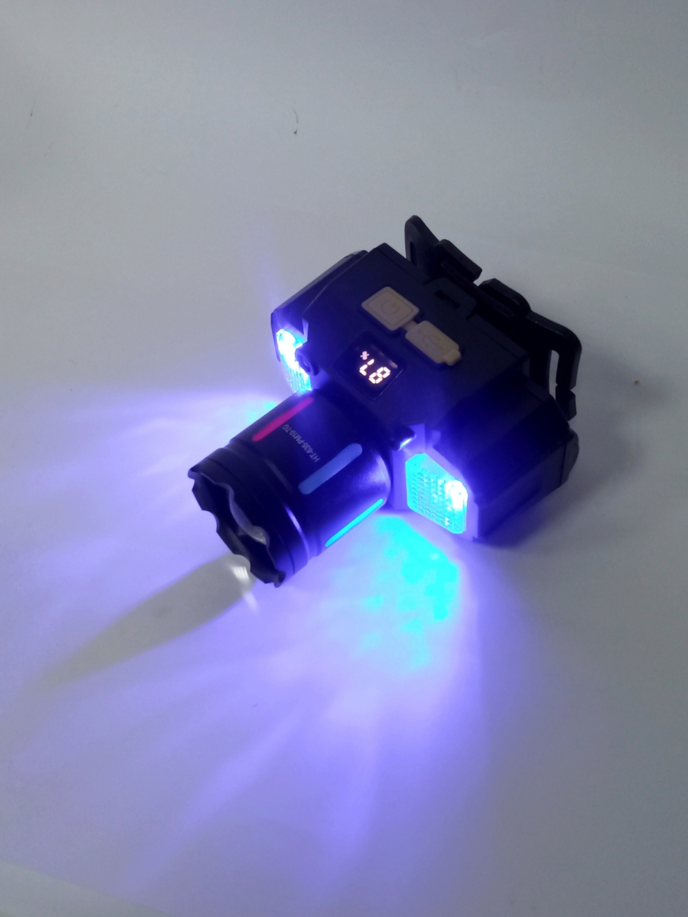 Фонарь налобный яркий Wave sensor Огонь MF-635