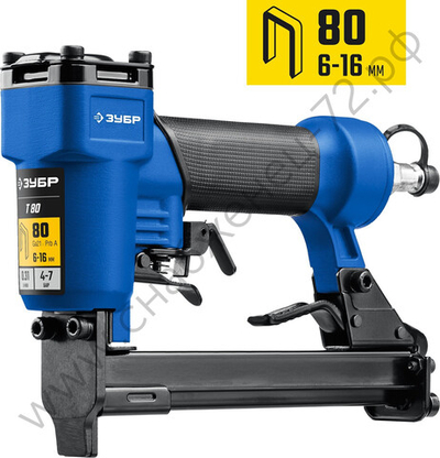 ЗУБР Т80, скобы тип 80, (6 - 16 мм), пневматический степлер, Профессионал (скобозабиватель), Профессионал (31938)