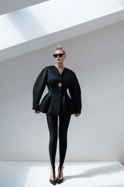 61BS22_BF Лосины со штрипками из бифлекса через палец shine