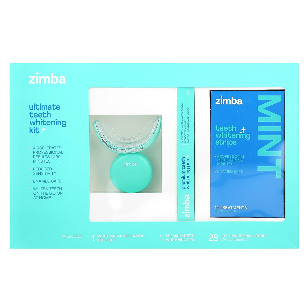 Zimba, Ultimate Teeth Whitening, набор для отбеливания зубов, 1 набор
