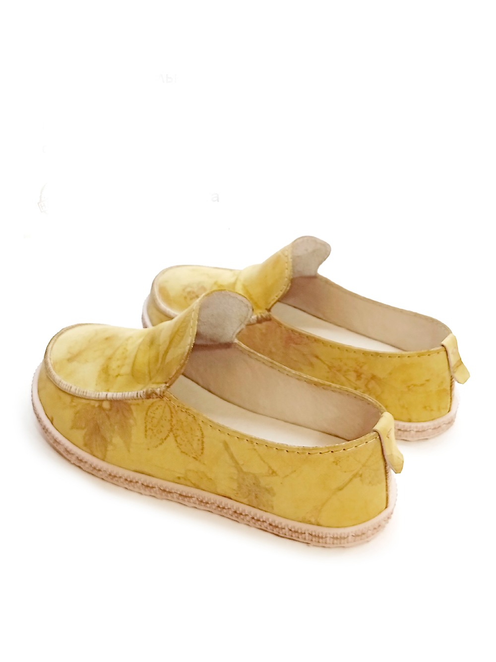 Лоферы кожаные "Lemon Ecoprint"
