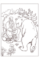 Святой Серафим и медведь. Книжка-раскраска