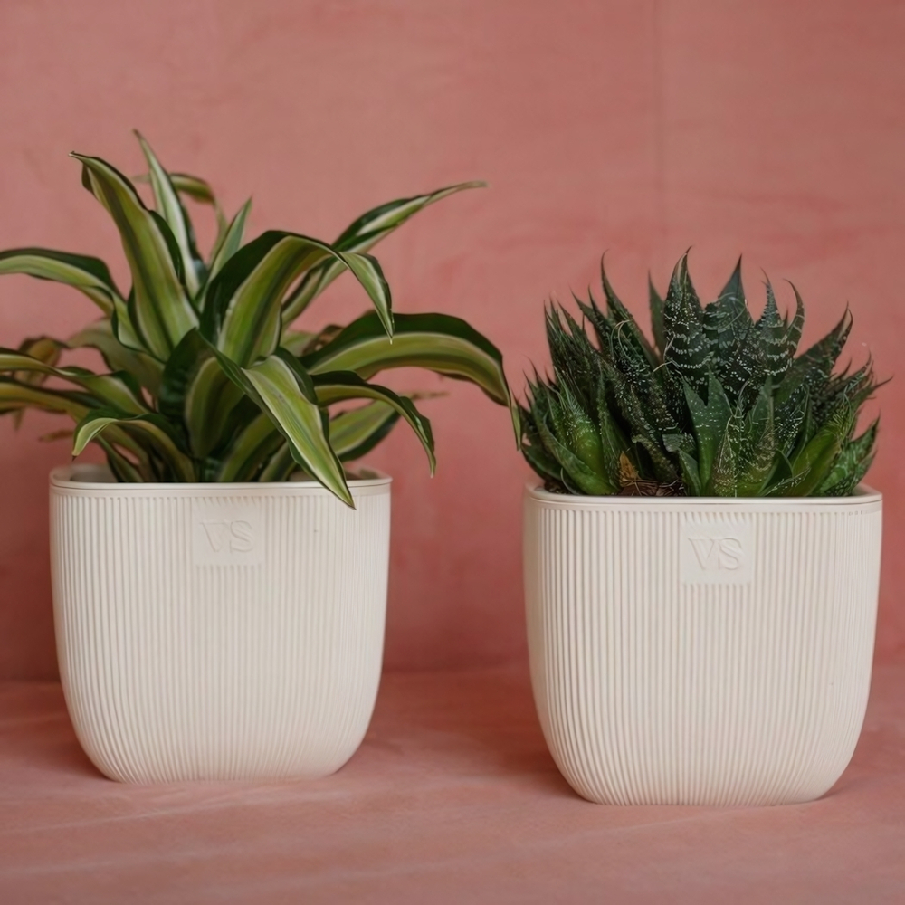 Горшок с дренажной системой ФАБИО VipSet 4,7л крем