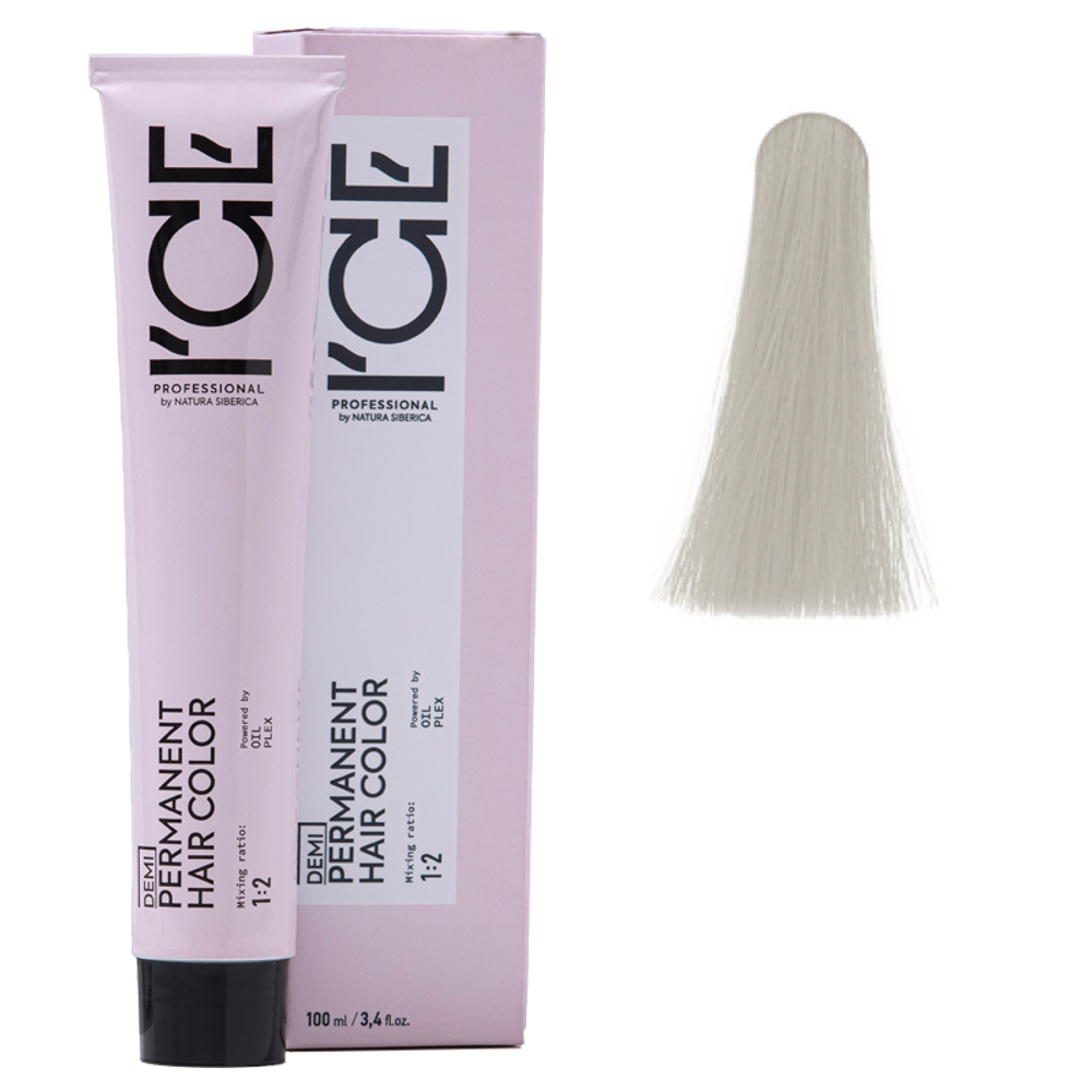 10.02 крем-краска ICE Demi-Permanent экстра светлый блонд натурально-фиолетовый - 100 мл.