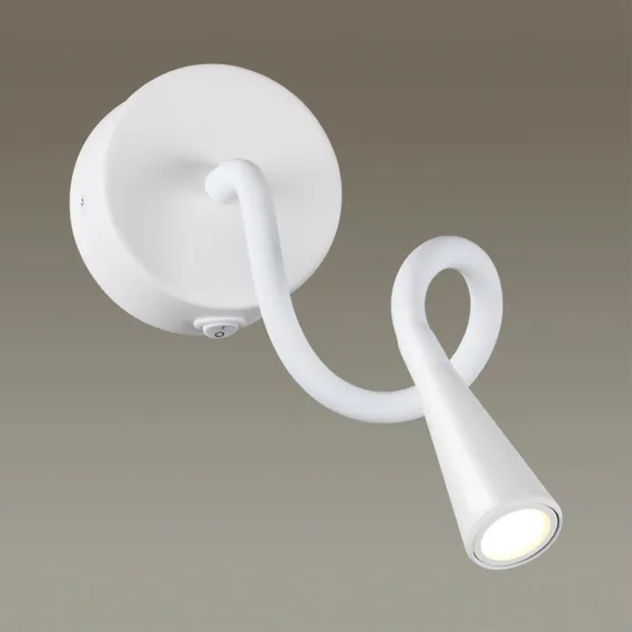 4255/3WL HIGHTECH ODL21 407 белый/металл Настен.светильник выкл на базе IP20 LED 3W 270Лм 3000K ODDS