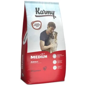 Сухой корм для взрослых собак средних пород, Karmy Medium Adult, с индейкой