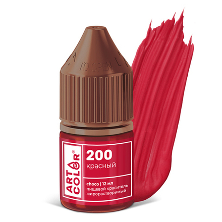 Краситель жирорастворимый гелевый №200 Красный (Art Color choco) (12мл)