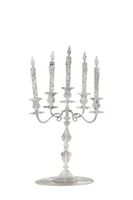 Декор Канделябр" серебряный антик 14x4,5x25,5см