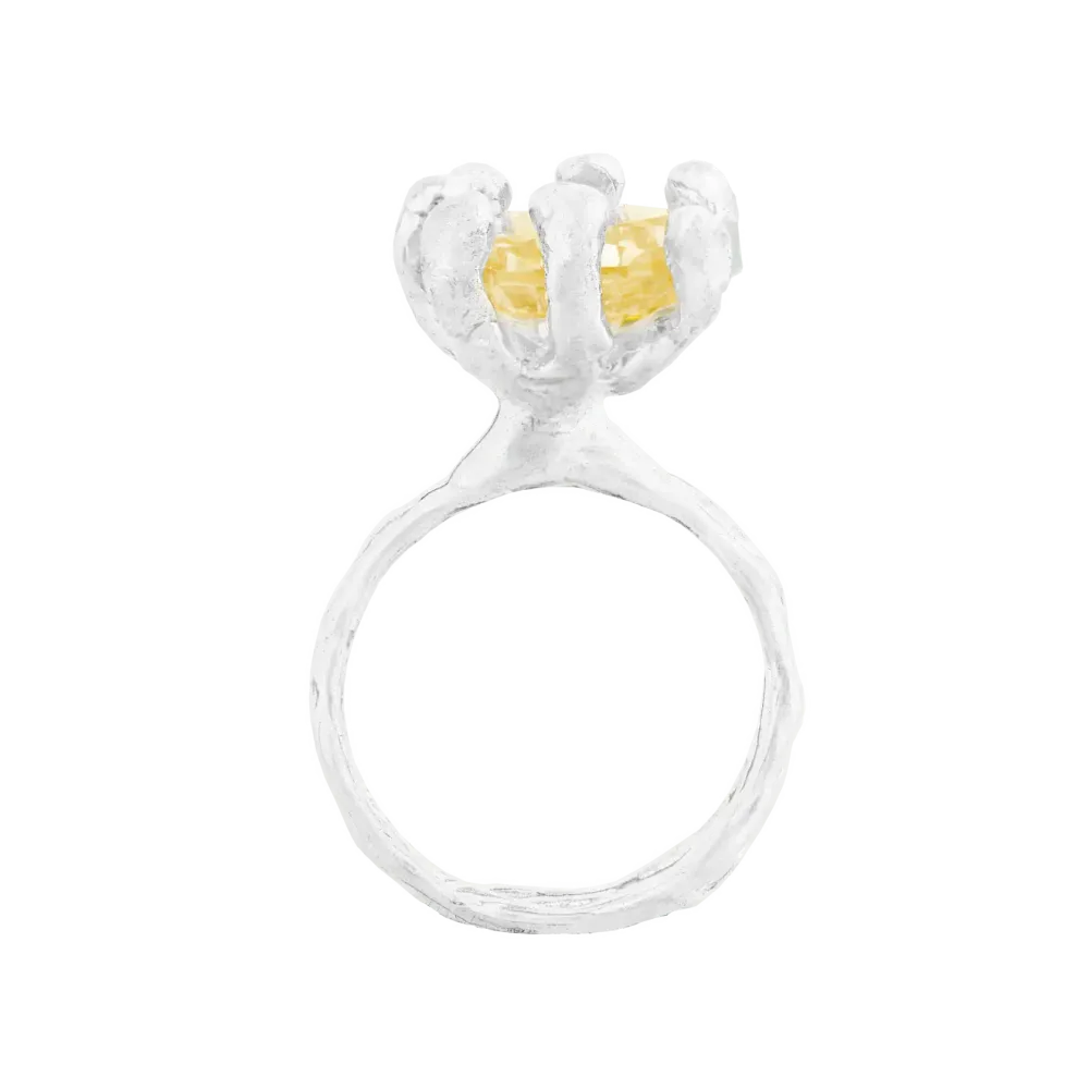 Кольцо Princess Yellow Pear