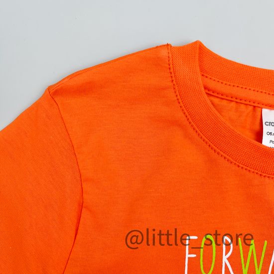 Футболка "Динозавры" хлопковая, Оранжевая