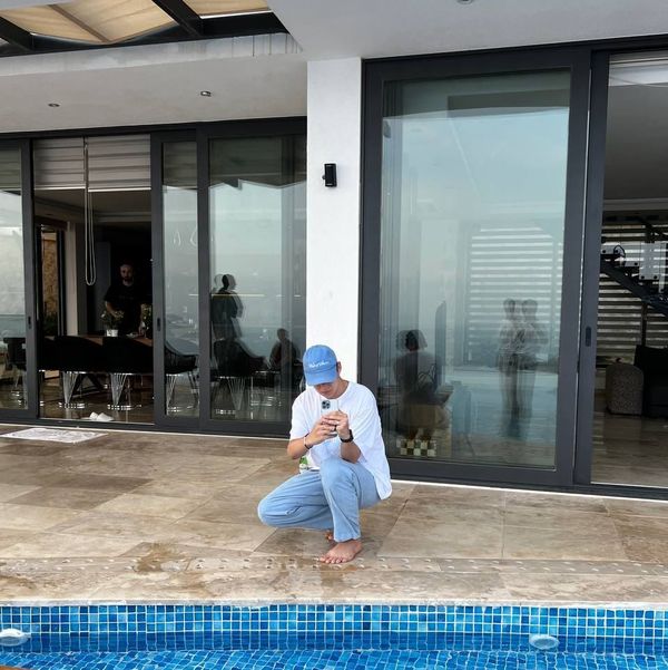 Брюки #4 Вельветовые Голубые - фото 6