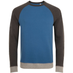 Толстовка унисекс Sandro, синяя с черным меланжем