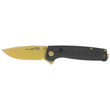 Складной нож SOG, TM1033Terminus XR LTE Carbone Gold c клинком из стали CPM-S35VN, рукоять карбон