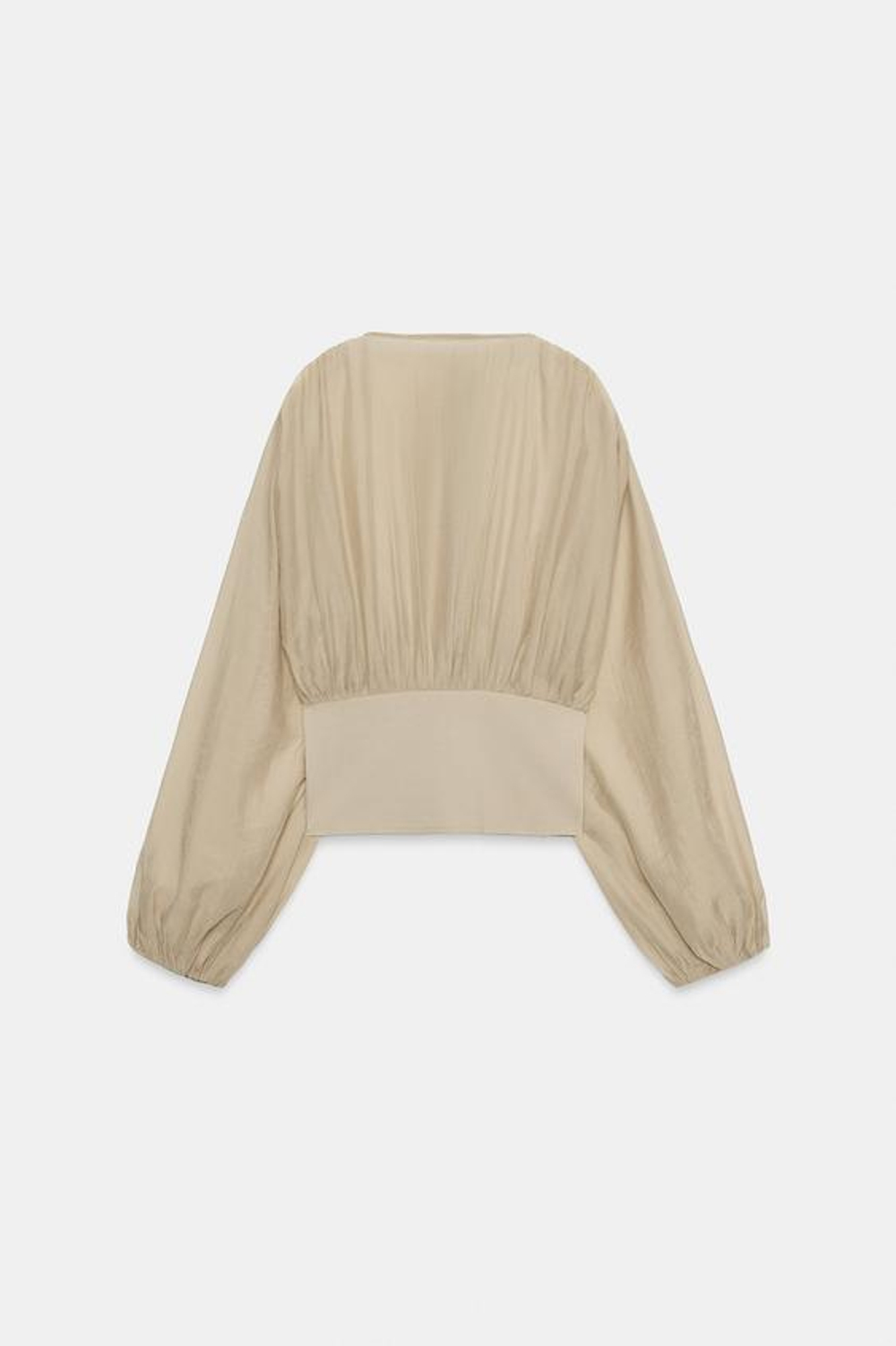 ZARA КОМБИНИРОВАННЫЙ ТОП В КОРСЕТНОМ СТИЛЕ, ПЕСОЧНЫЙ