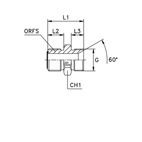 Адаптер AS D12 ORFS 13/16 - BSP 1/4