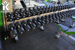 Стойка для профессиональных гантель на 12 пар горизонтальная Серый