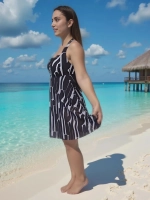 Купальник-платье слитный большой размер