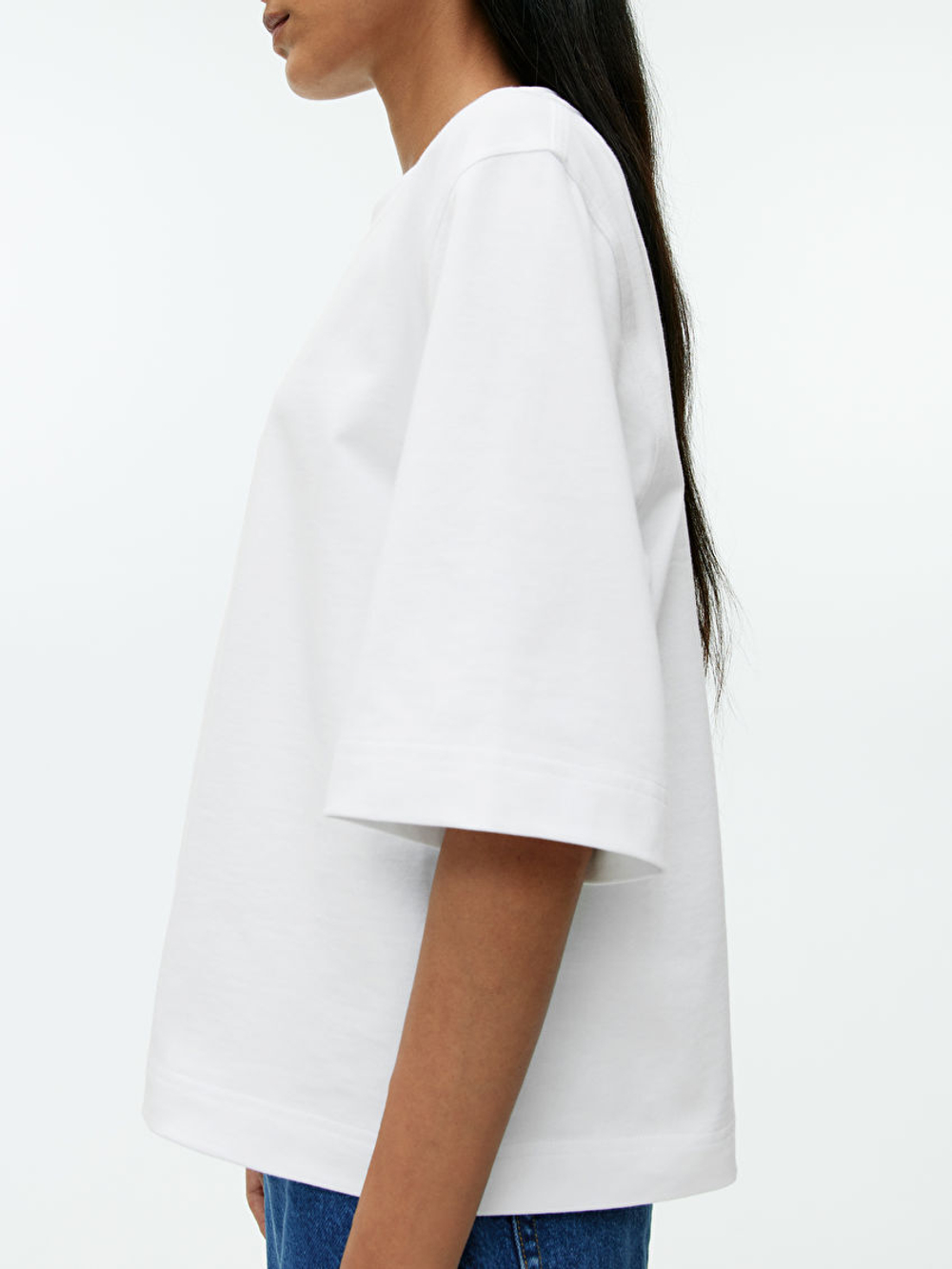 ARKET УКОРОЧЕННАЯ ФУТБОЛКА, БЕЛЫЙ