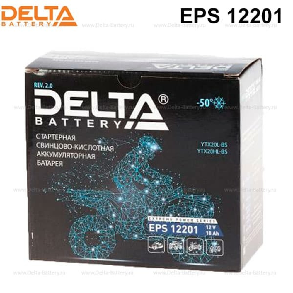 Аккумулятор Delta EPS 12201 (12V / 18Ah) [YTX20L-BS, YTX20HL-BS]