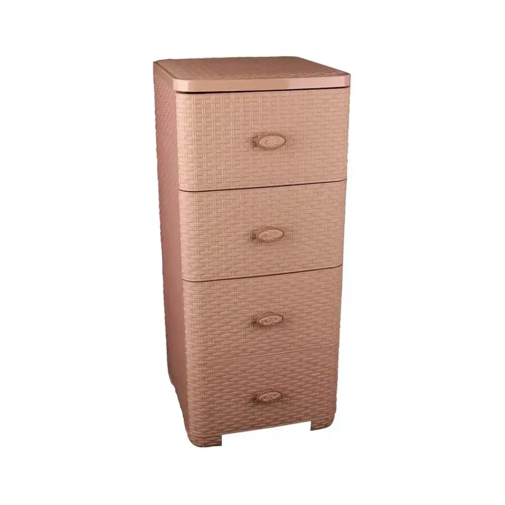 Комод 'Плетёнка' 4-х секционный (какао)