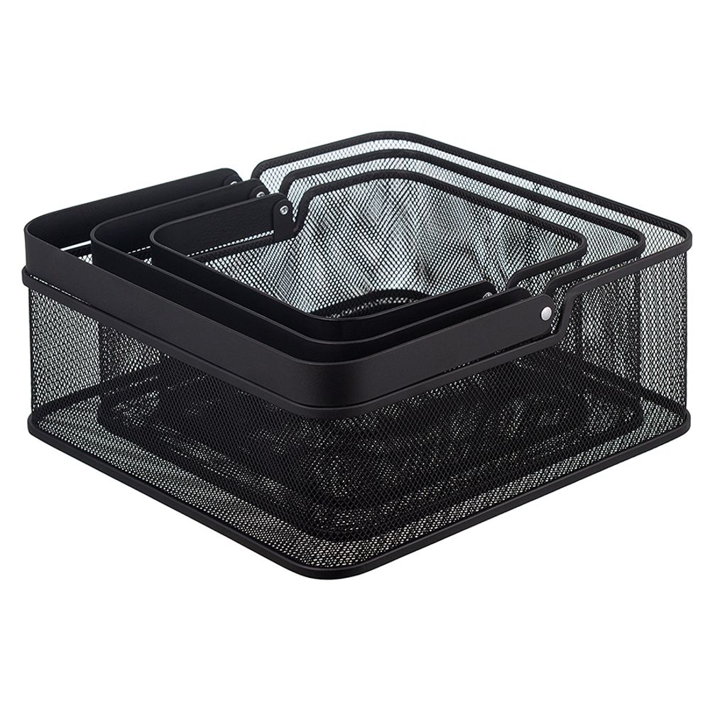 Корзина для хранения Ferrant, 20х20х11,5 см, черная