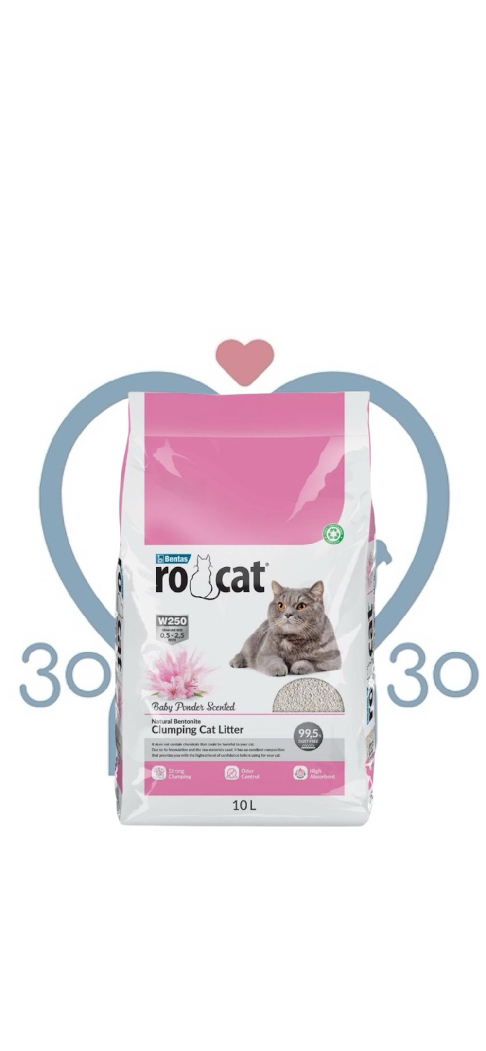 Наполнитель комкующийся бентонитовый RO-CAT Baby Powder 5л