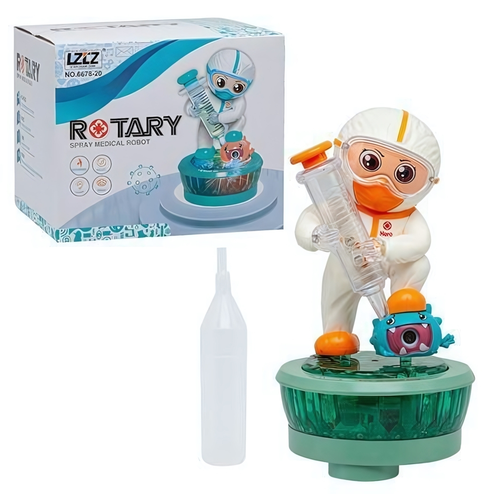 Робот на батарейках, свет/звук/пар, в коробке 1197682