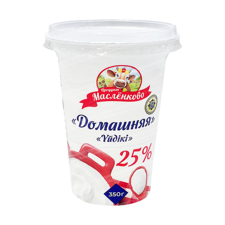 Сметана Масленково Домашняя 25% 350 гр