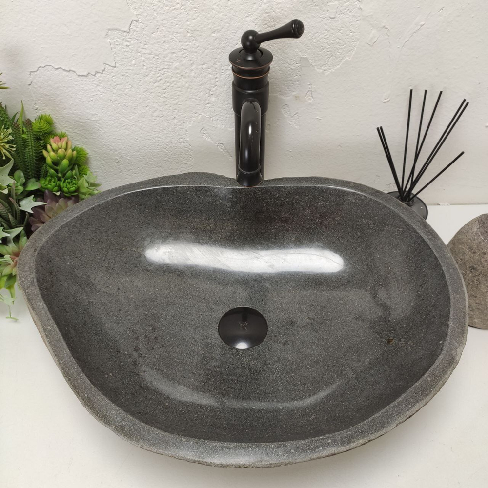 Раковина из речного камня RS61475 (55*41*15) B11