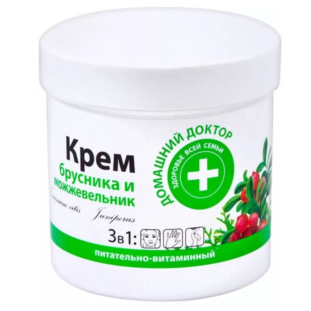 ДОМАШНИЙ ДОКТОР Крем д/лица 250мл Брусника + Можжевельник (24583)