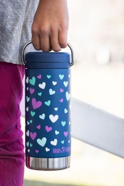 Термокружка Klean Kanteen TKWide Twist Cap 12oz (355 мл) Navy Hearts