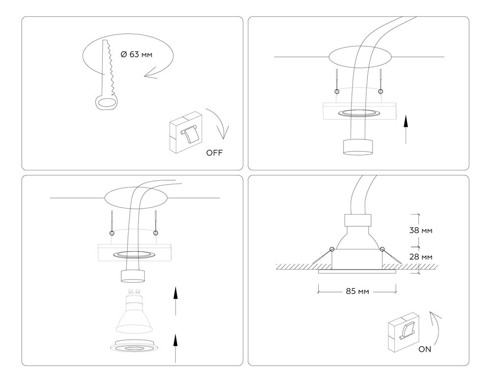 Ambrella Светильник встраиваемый IP44 с высокой степенью пылевлагозащиты IP Protect TN1160