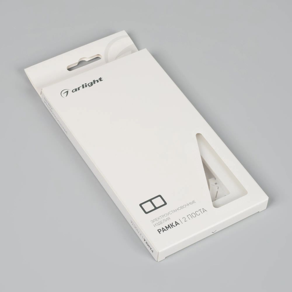 Рамка пластиковая FRM-PERIO-PL-2-WH (Arlight, -) 049750