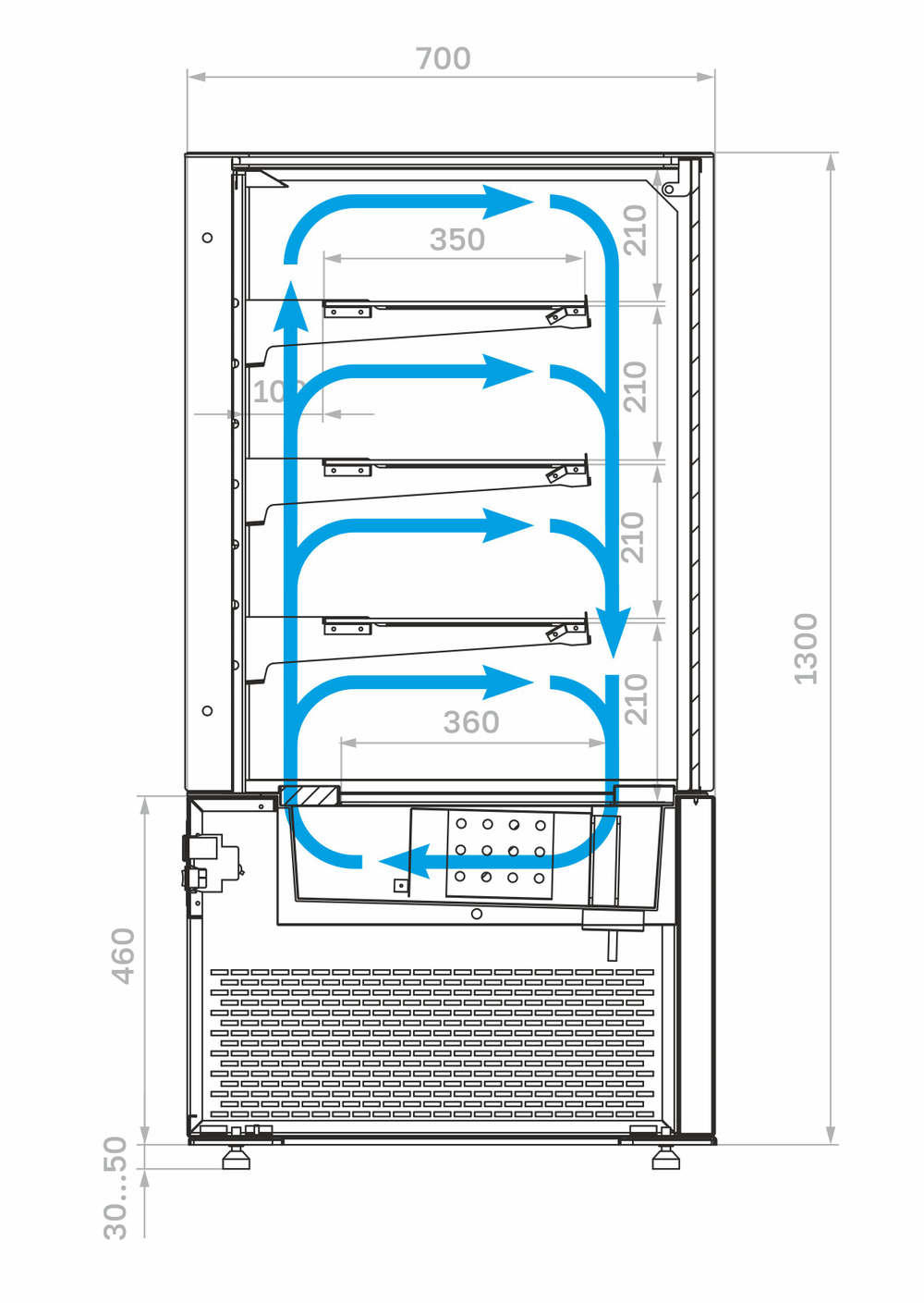Кондитерская витрина Carboma COSMO KC71-130 VV 0,9-2