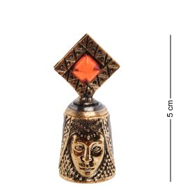 AM-2998 Наперсток «Ацтекская принцесса» (латунь, янтарь)