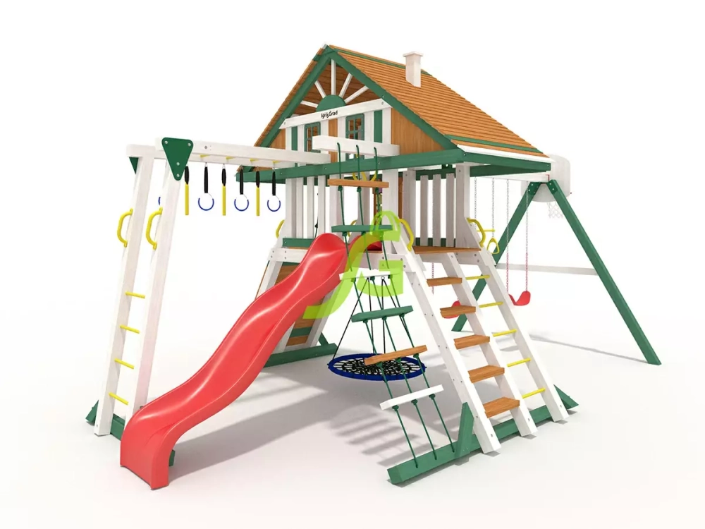 Деревянная игровая площадка премиум