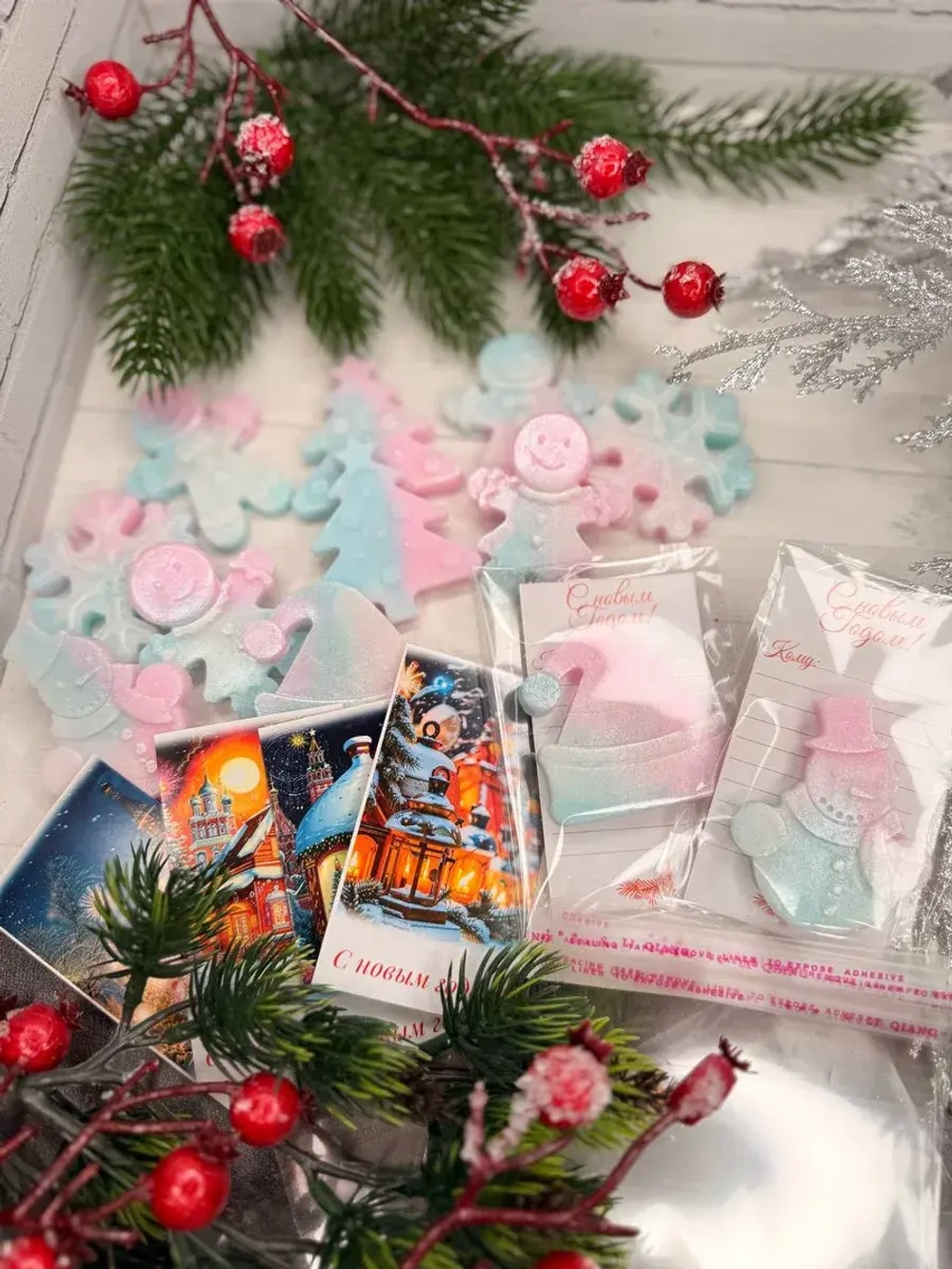 Новогодние сувениры из мыла 12 штук