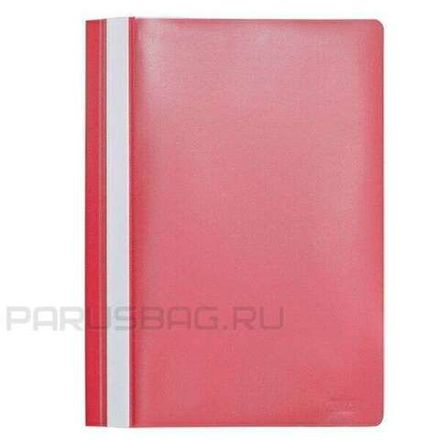 Скоросшиватель с прозрачным верхом А4, пластик 160мкм, МАМ малиновый