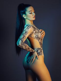 Боди Murr, сетка с принтом "Змея"