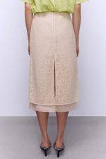 Юбка А-лайн с кружевом