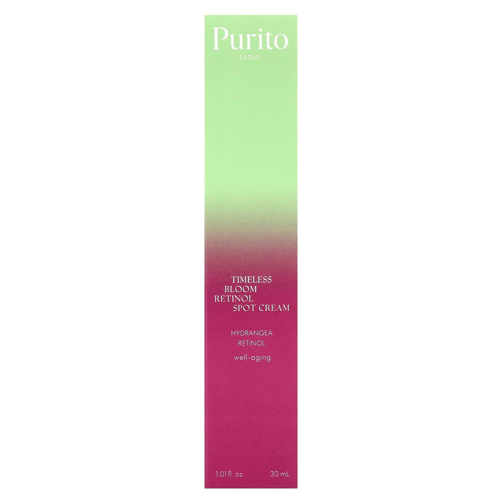 Purito, Timeless Bloom, крем против точечного применения с ретинолом, 30 мл (1,01 жидк. унц.)
