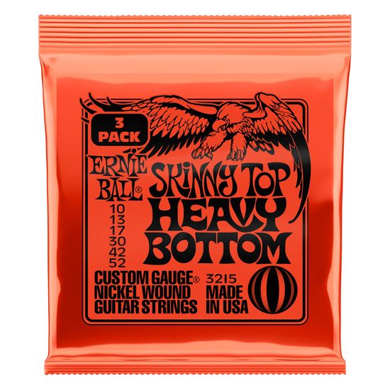 Струны для электрогитары ERNIE BALL 3215 Nickel Wound Slinky Skinny Top Heavy Bottom 10-52